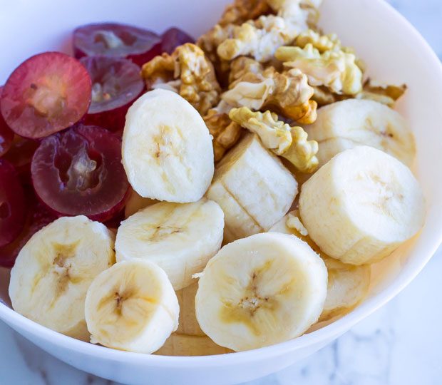 nuts, and fruits for breakfast